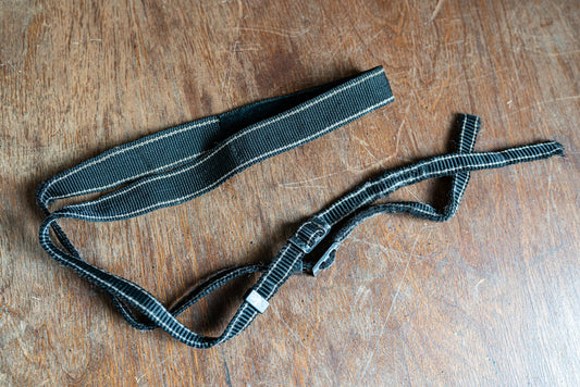 Vintage Black and Tan Camera Strap - Circa 1960s