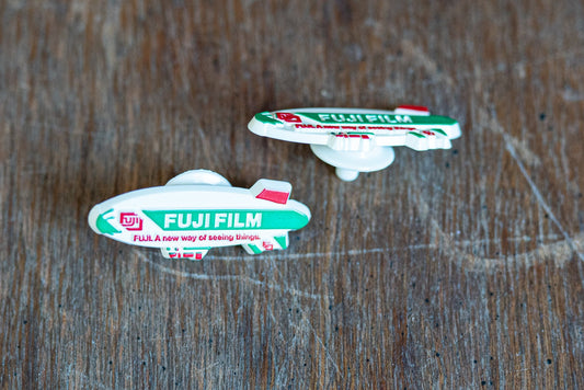 Vintage Fujifilm Blimp Pin - Plastic - Set of 2 - New Old Stock