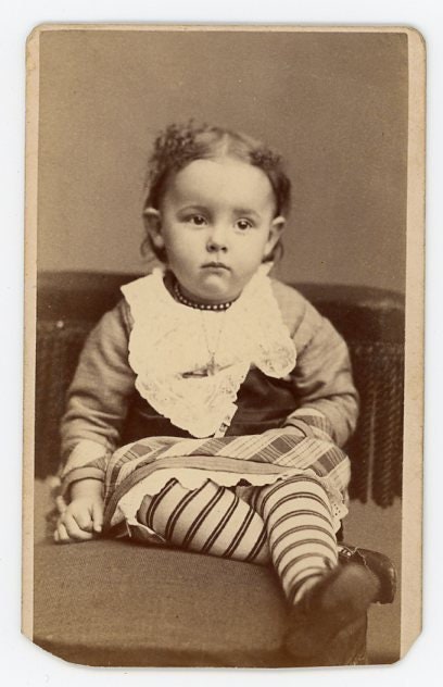 Small Child Who Does Not Want to be There - E.H. McKenney - Biddeford, ME - CDV