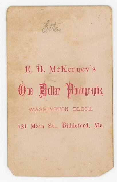 Small Child Who Does Not Want to be There - E.H. McKenney - Biddeford, ME - CDV