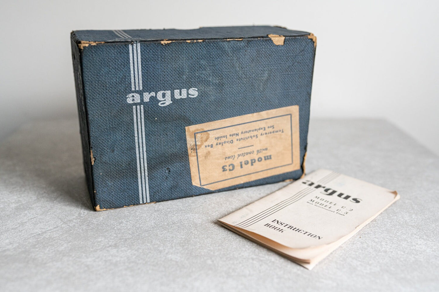 Art-Deco Argus Model C3 Box and Manual - No Camera