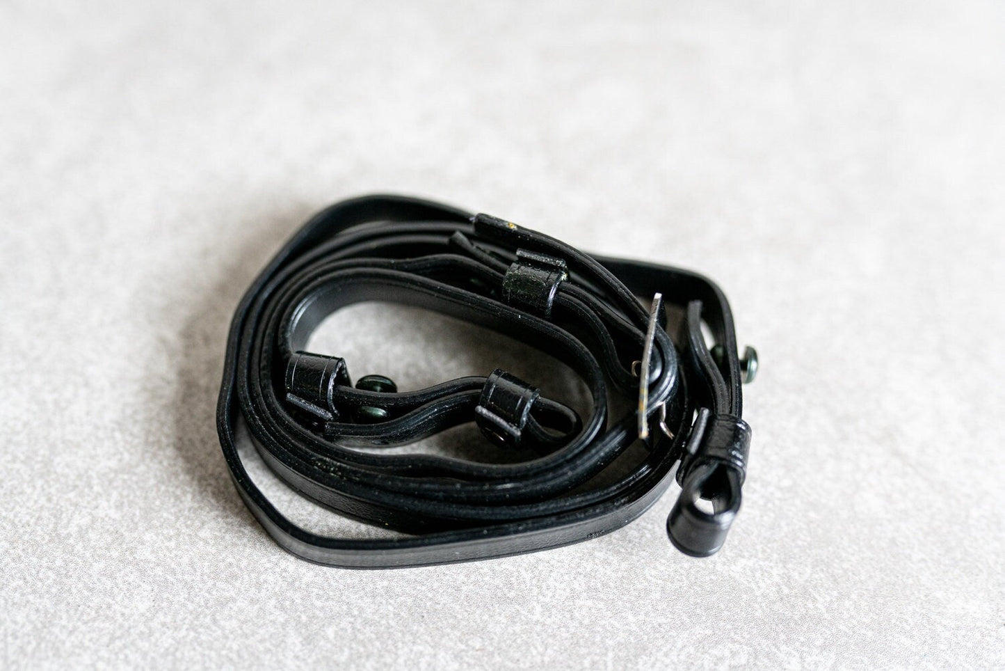 Vintage Black Vinyl Camera Strap