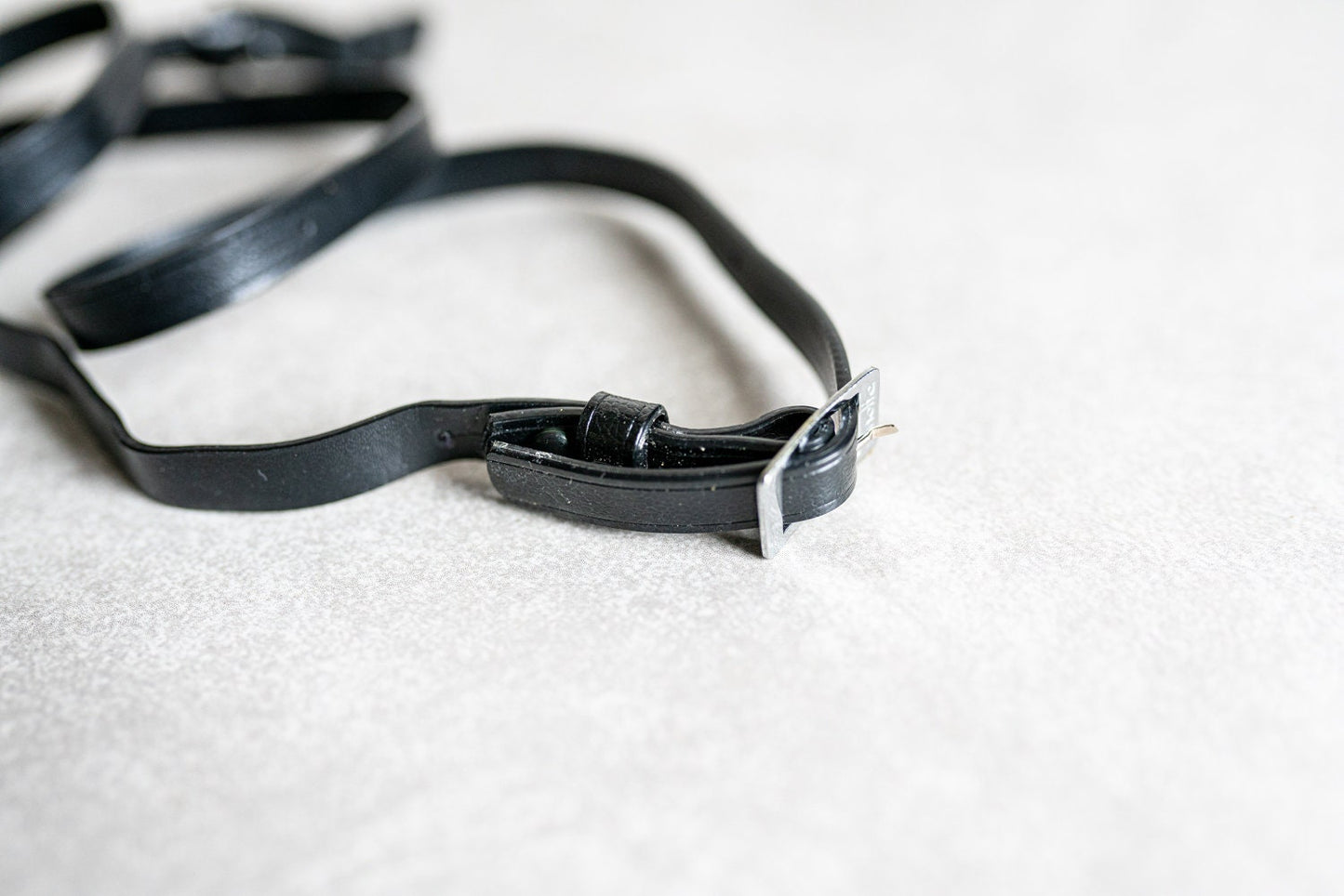 Vintage Black Vinyl Camera Strap
