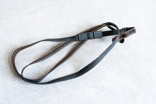 Vintage Black and Orange Canon Camera Strap - Circa 1970s