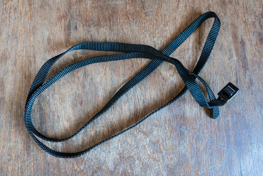 Vintage Black Woven Cloth Camera Strap - Circa 1970