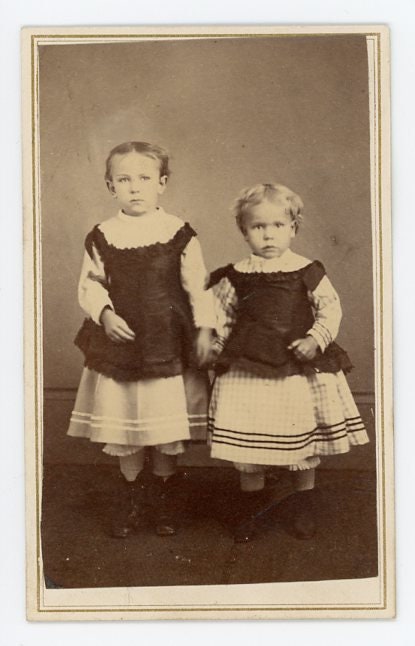 Potential Siblings Posing for Photograph - Oliver Denny, Marysville - No State