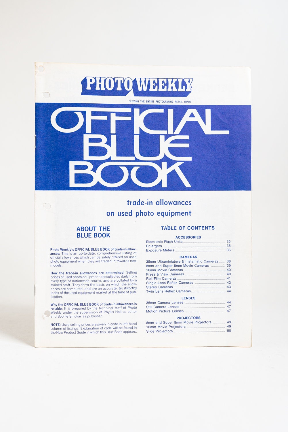 Vintage Photo Weekly Official Blue Book - Camera Pricing Book