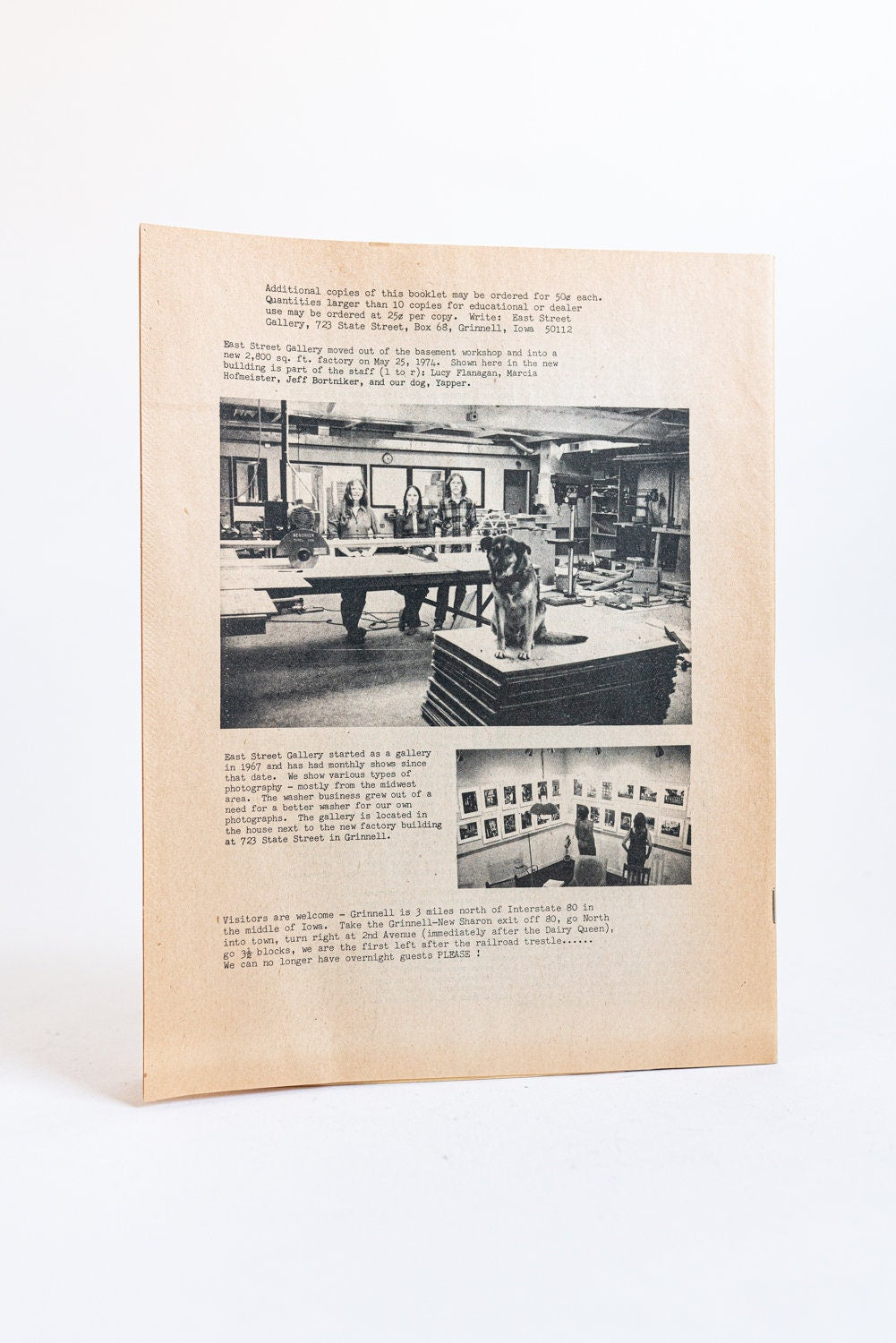East Street Gallery Magazine / Guide - Grinnell, Iowa