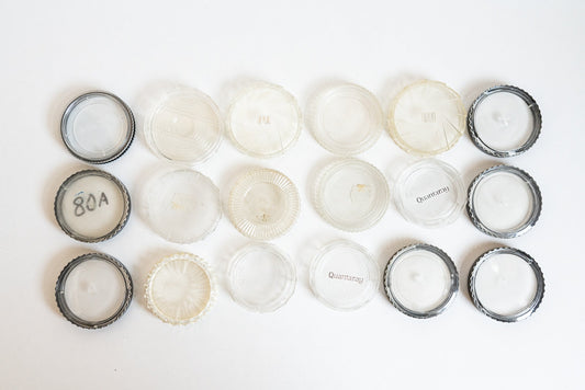 Vintage Plastic Cases - Lot of 18 - Assorted Sizes - Originally for Lens Filters