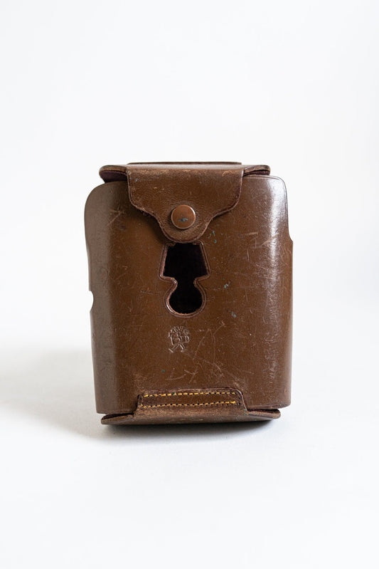 Vintage Brown Leather Fitted Camera Case