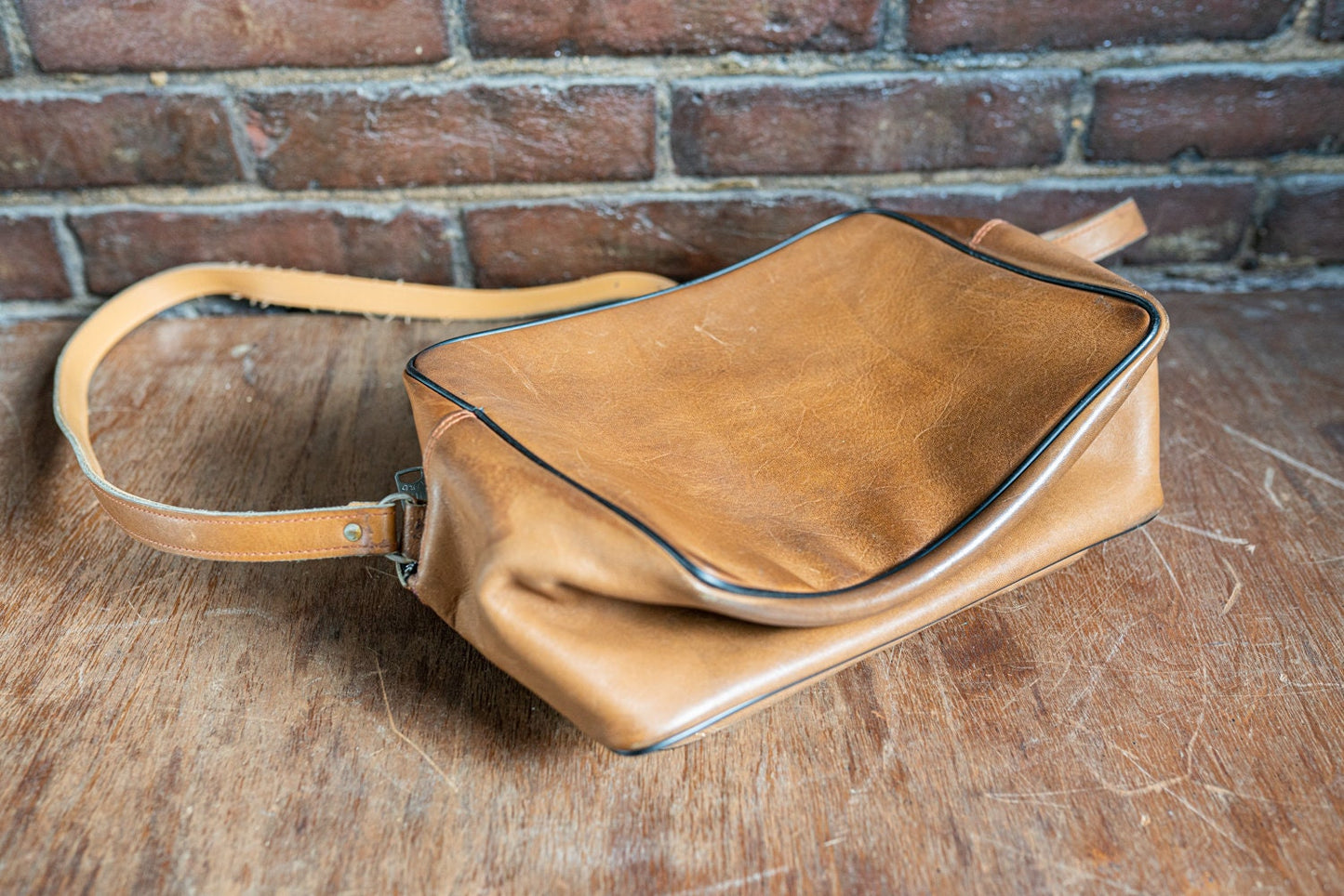 Vintage Brown Leather Camera Bag - Vintage 1970s - Perrin #8