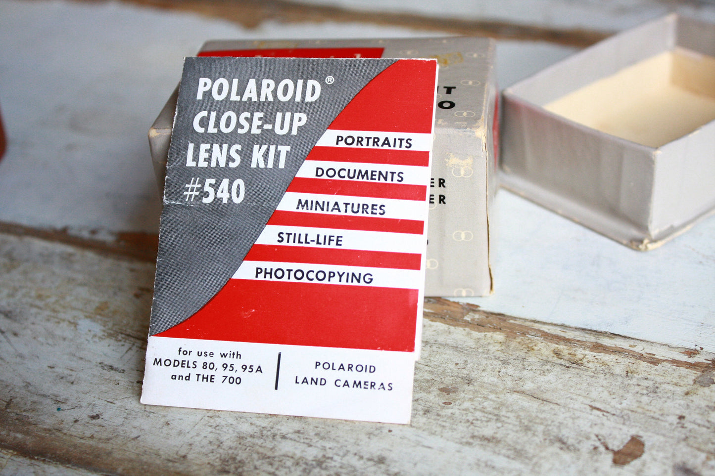 Vintage Polaroid Land Camera Close Up Lens Kit in Original Box