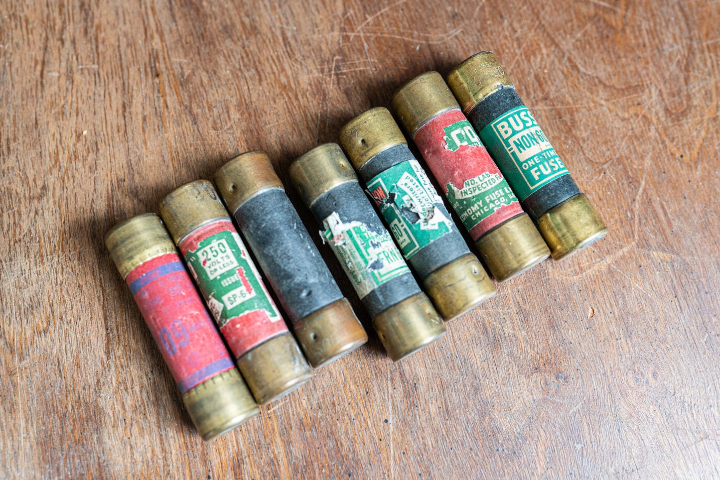 Vintage Fuses - Set of 7 - Various Fuses