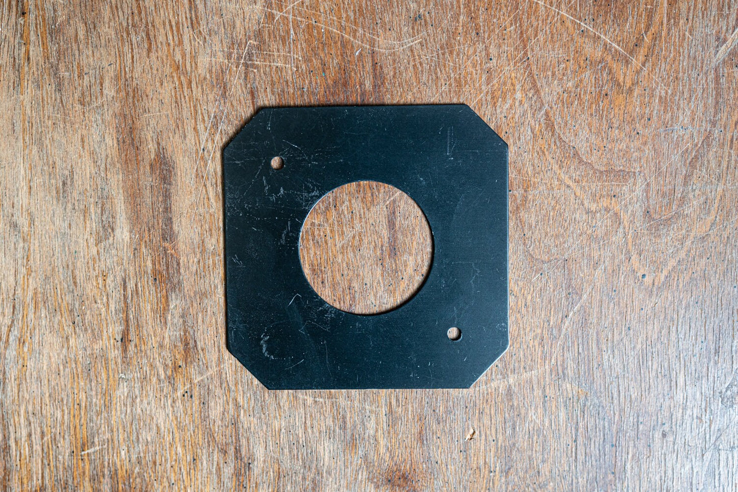 Vintage 3 3/16 x 3 3/16 Metal Lens Board w/ 39mm Opening