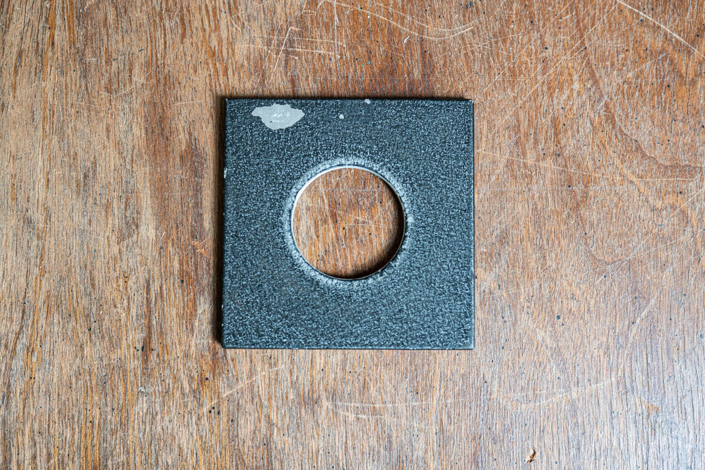Vintage 2 9/16 x 2 9/16 Metal Lens Board w/ 30mm Opening