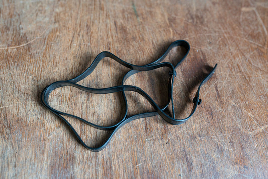 Vintage Black Vinyl Camera Strap - Circa 1970s