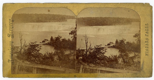 Damaged Stereoview of Niagara Falls - Brittle