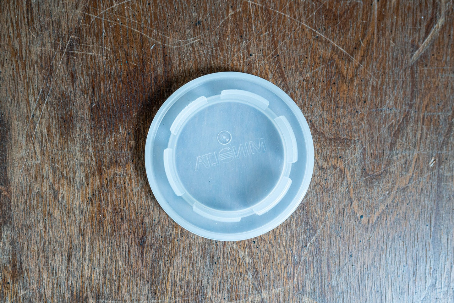 Minolta Maxxum Camera Body Cap White / Clear
