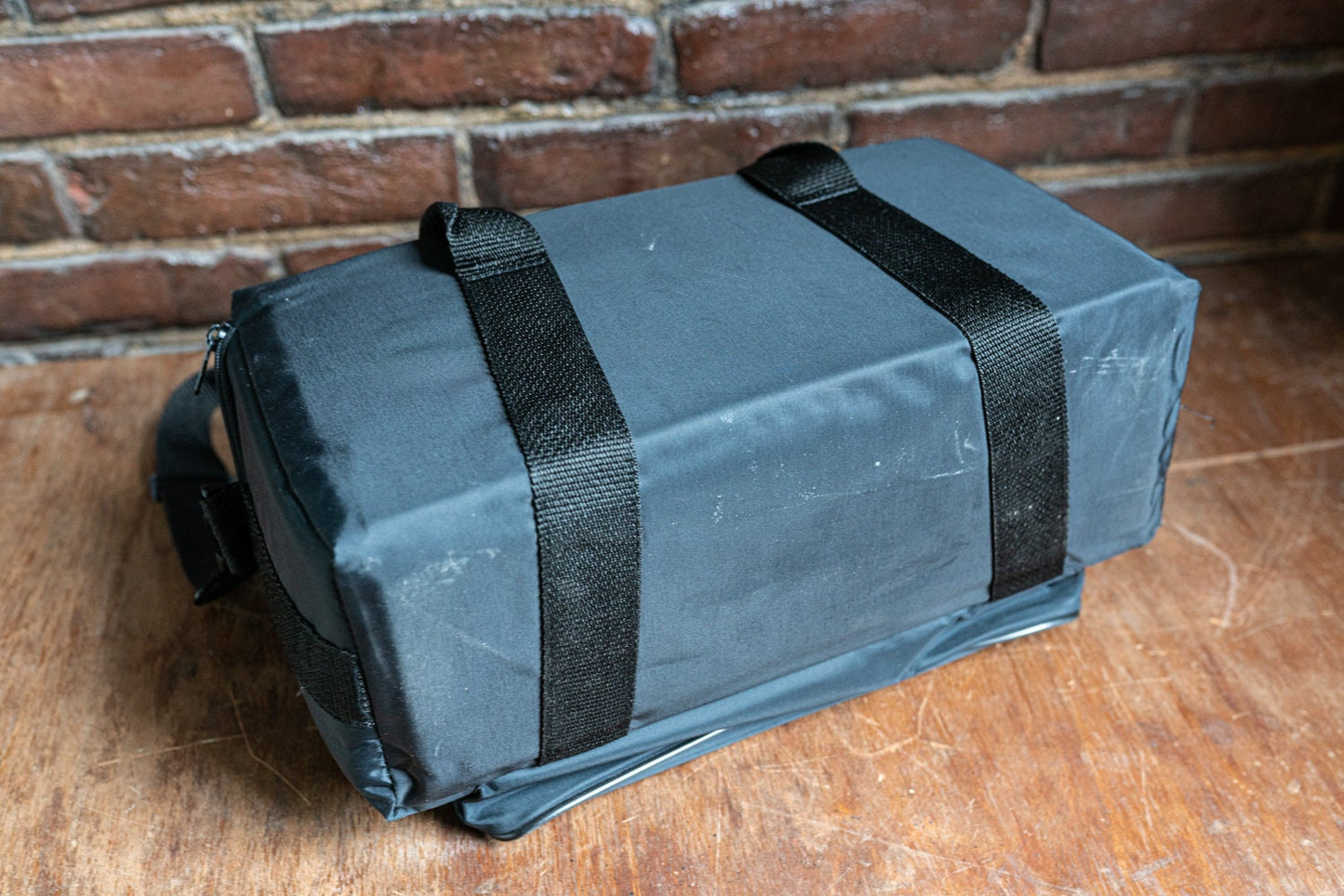 Black Padded Camera Bag w/ Strap and Teal Interior