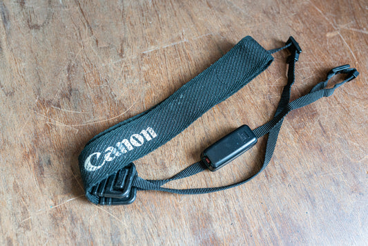 Vintage Black Canon Strap w/ Canon CS-RC1 Remote Control