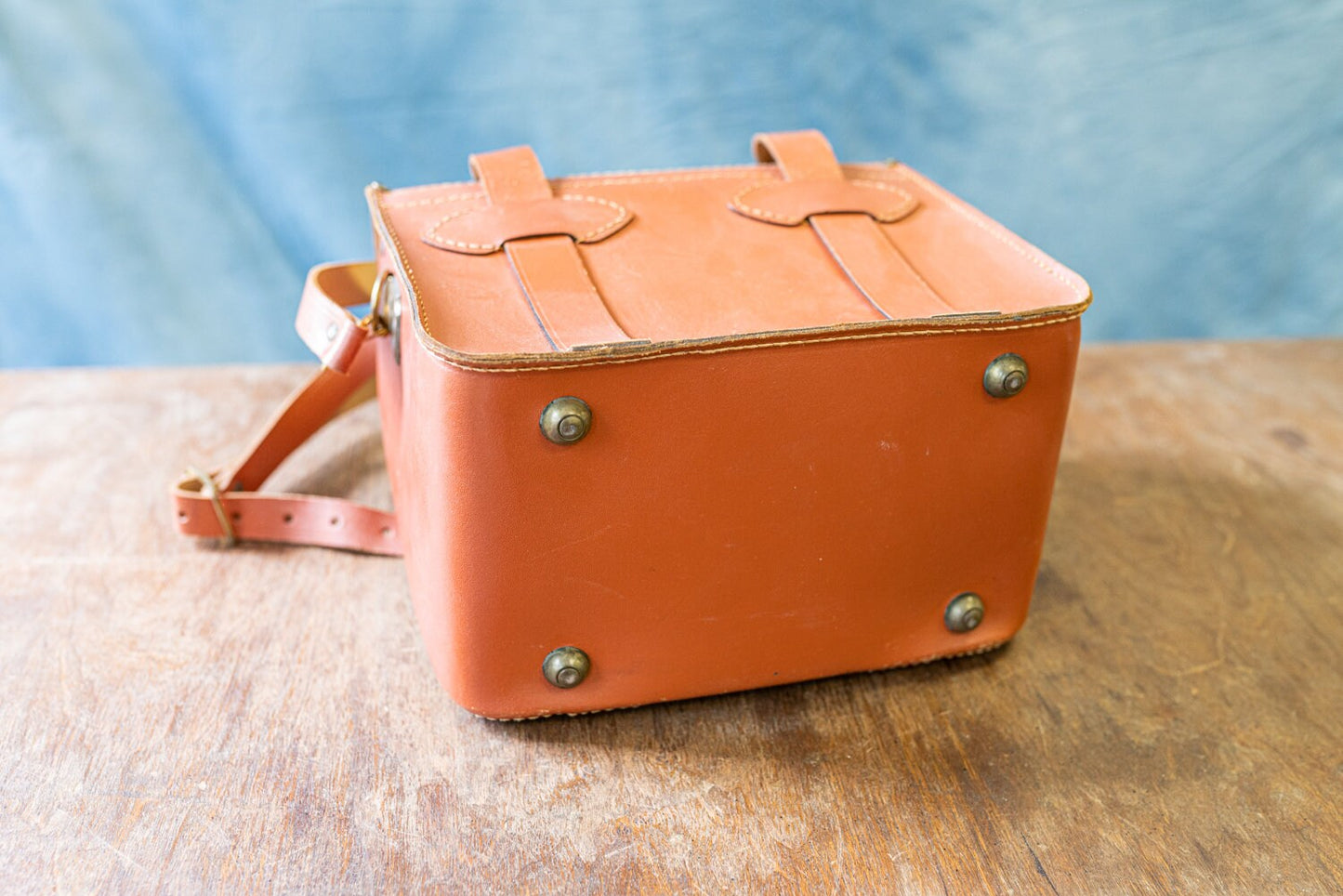 Vintage Brown Leather Camera Bag - Circa 1950s