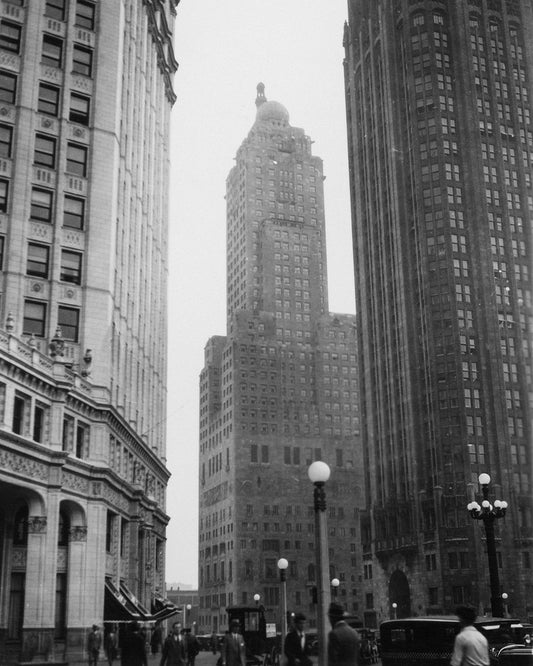 8x10 Reprint of Depression Era Photograph in Chicago - North Michigan Boulevard