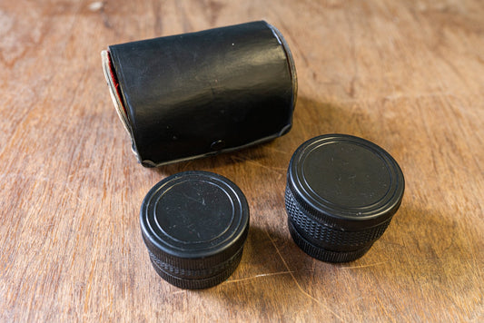 Tele and Wide Auxiliary Lens Set w/ Caps and Case