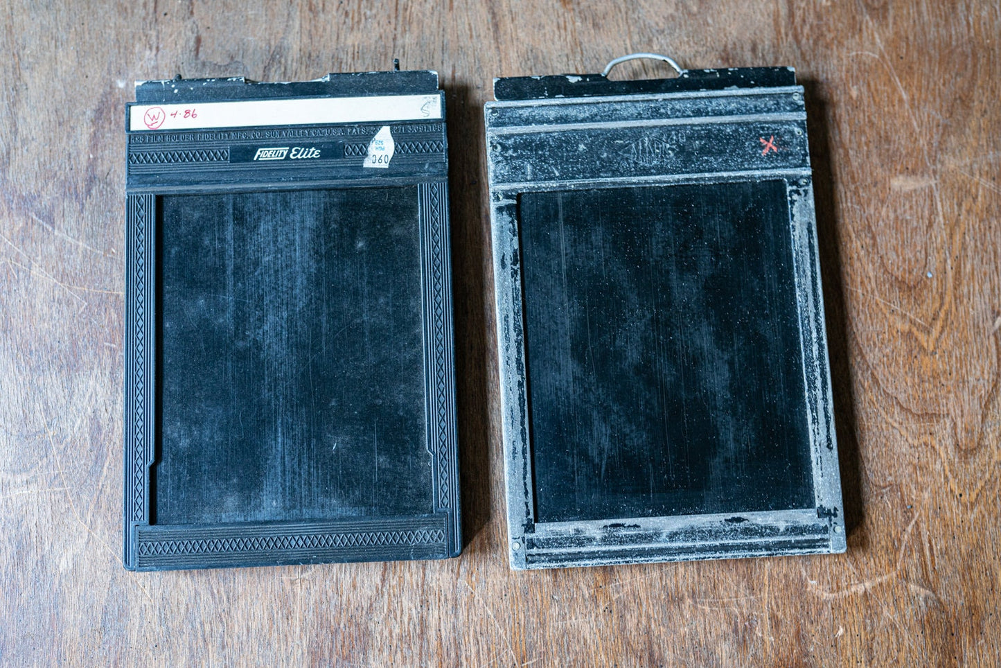 Misc 4x5 Sheet Film Holders - Set of 2 - For Parts / Frame