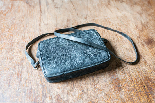 Vintage Black Leather Nikon Nikkorex Case w/ Neck Strap