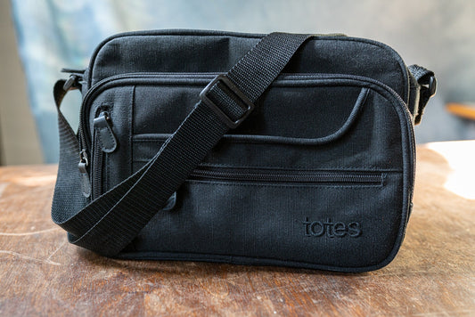 Vintage Black Totes Camera Bag w/ Strap