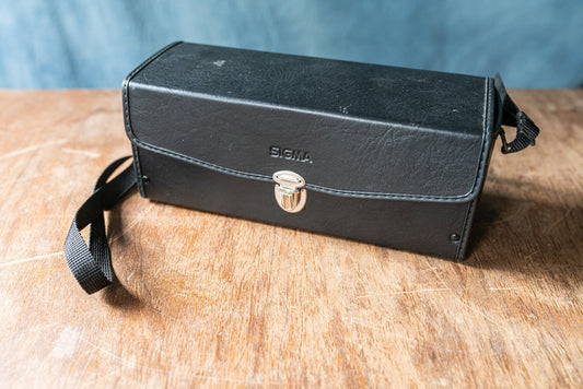 Vintage Black Sigma Lens Hard Case w/ Strap