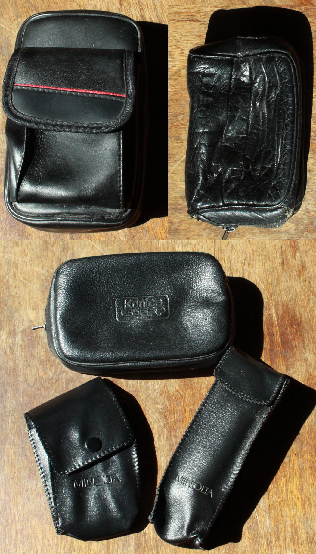 Camera and Accessory Cases, Konica & Minolta, others. Set of 5