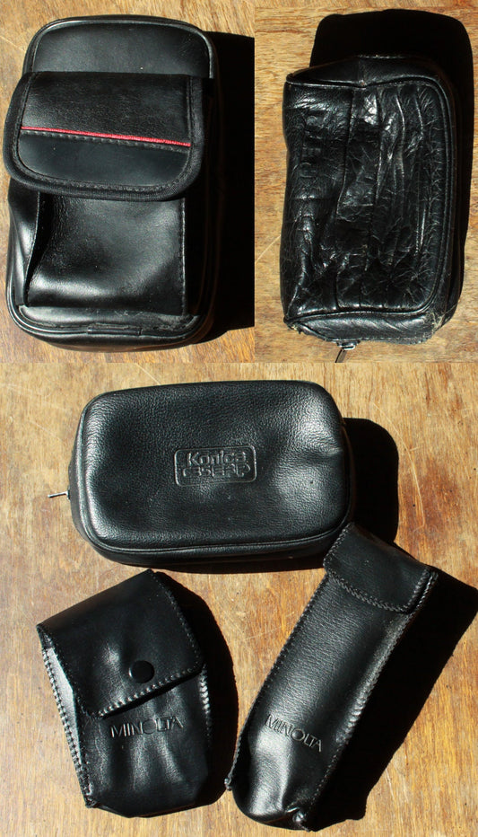 Camera and Accessory Cases, Konica & Minolta, others. Set of 5