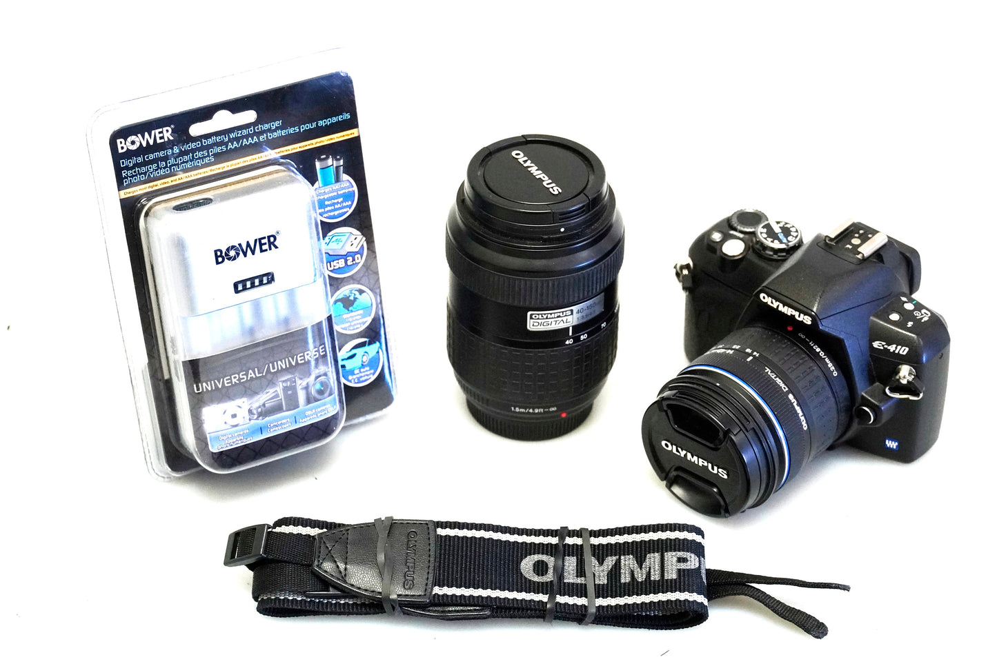 Olymus Evolt E410 10MP Digital SLR Camera Outfit With Two Lenses Strap And Charger