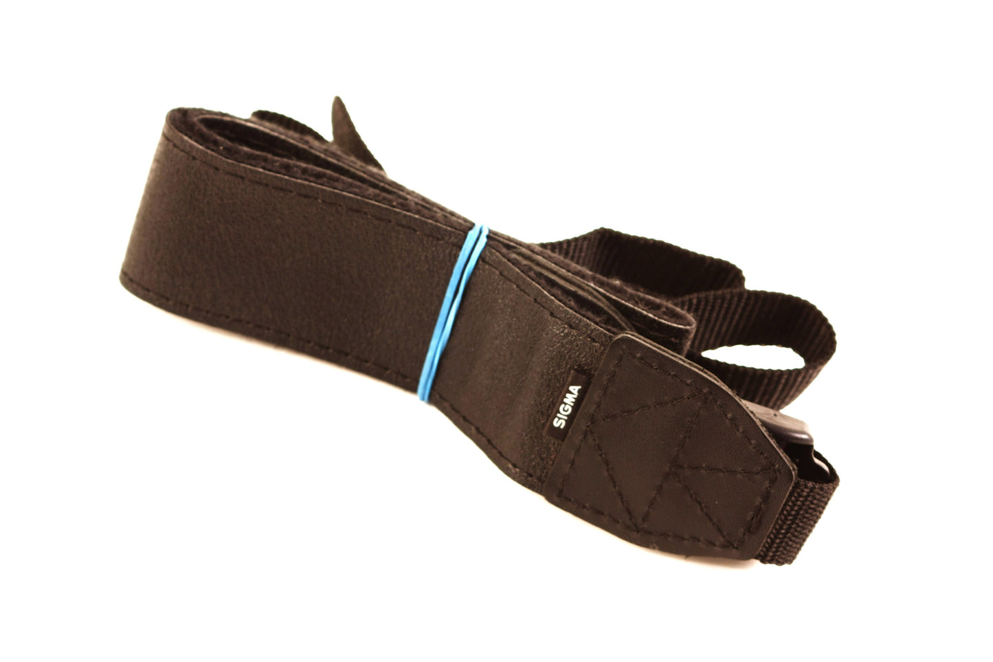 Vintage Sigma Camera Strap - Black Leather and Canvas