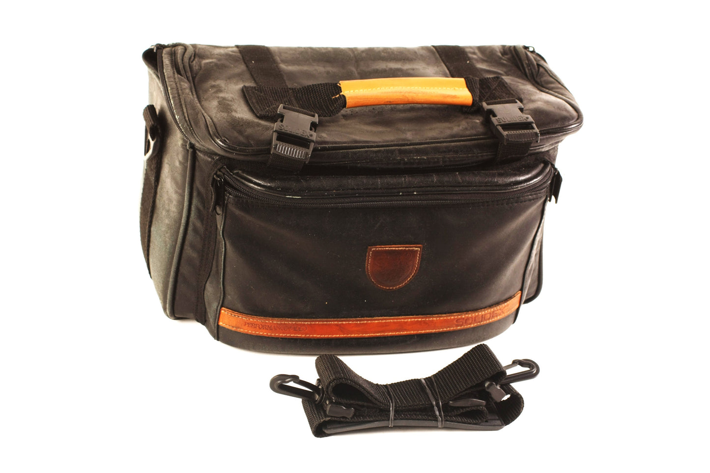 Large Leather Camera Outfit Bag with Strap - Circa 1970s