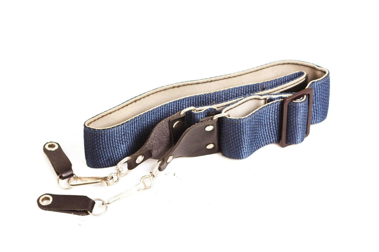 Vintage Wide Camera Strap Blue