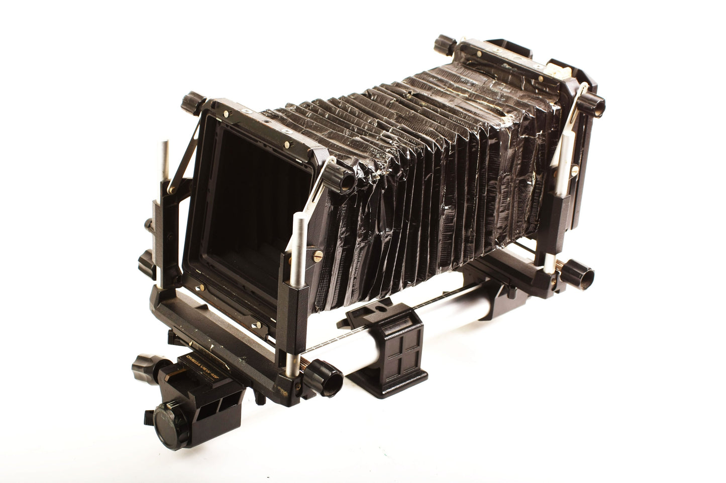 Omega View 45F 4x5 Large Format Camera with Case Film Slides Dark Cloth and Pola