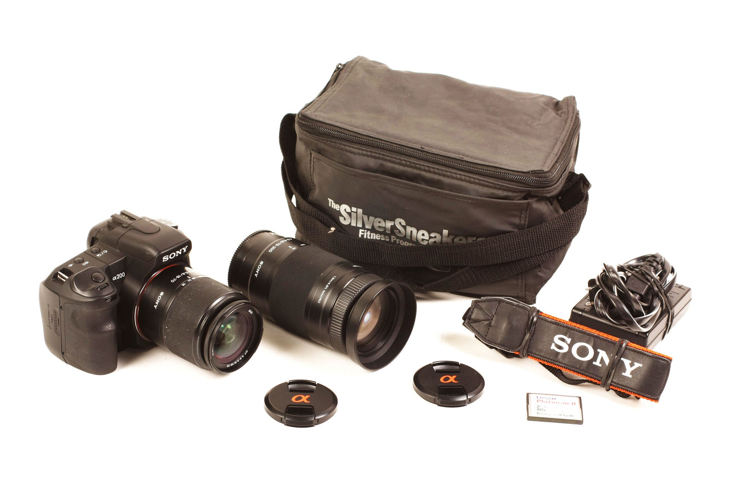 Sony A200 Digital Camera Outfit - Tested & Works with Lenses Flash Card and Acce
