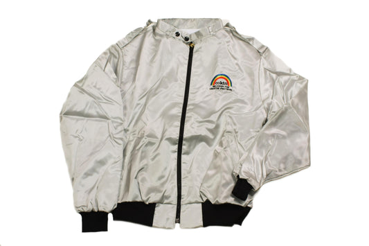Cokin Brand Nylon Bomber Jacket -Silver, Size L