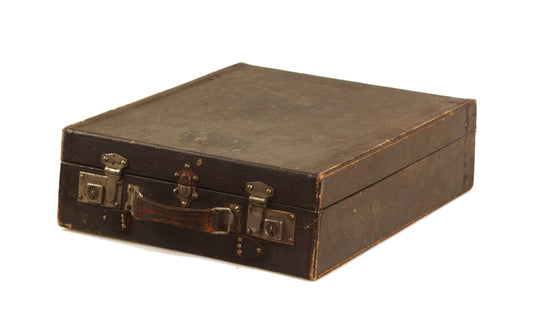 Antique Hard Leather Camera Outfit Case - Circa 1960s