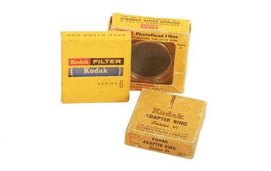 Vintage Kodak Series 6 Filter Pair With Adapter Ring - 80C & 80B