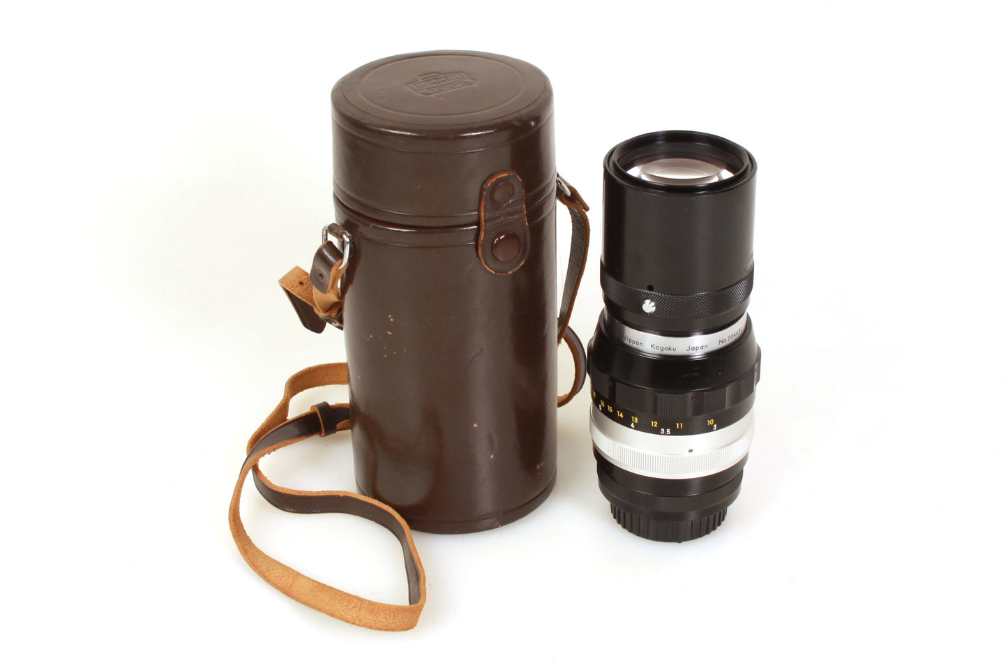 Nikon F  film lense fm/fe/fa/f3  200mm 4.0 Lens w/ Nippon Kogaku Lens Case