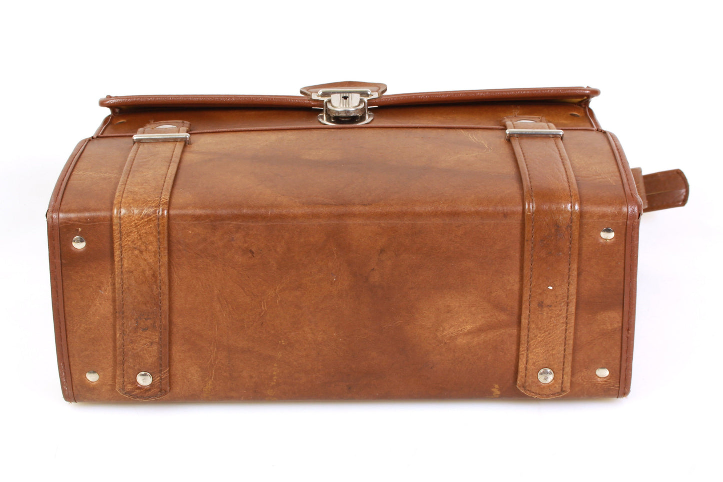 Vintage Camera Case Hard 1970s - Top & Bottom Compartments - Yellow Velvet Inside