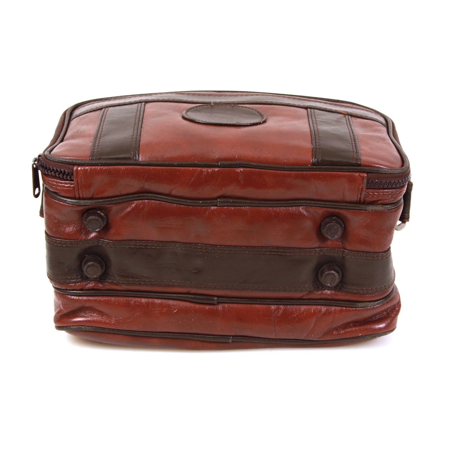 Vintage Brown Leather Padded Camera Case