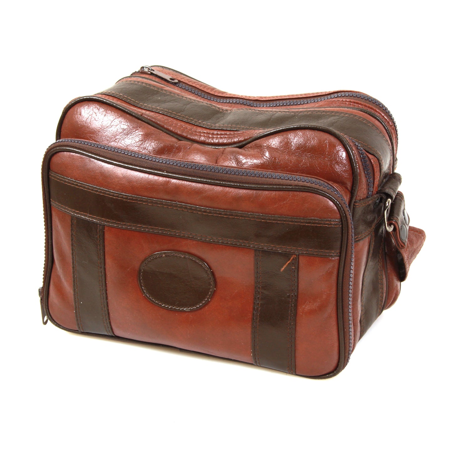 Vintage Brown Leather Padded Camera Case