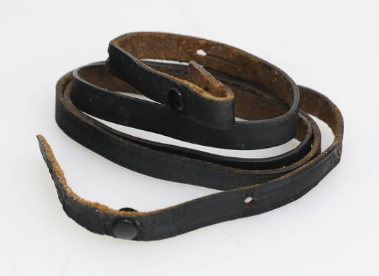 Vintage 1980s Thin Black Leather Camera Strap