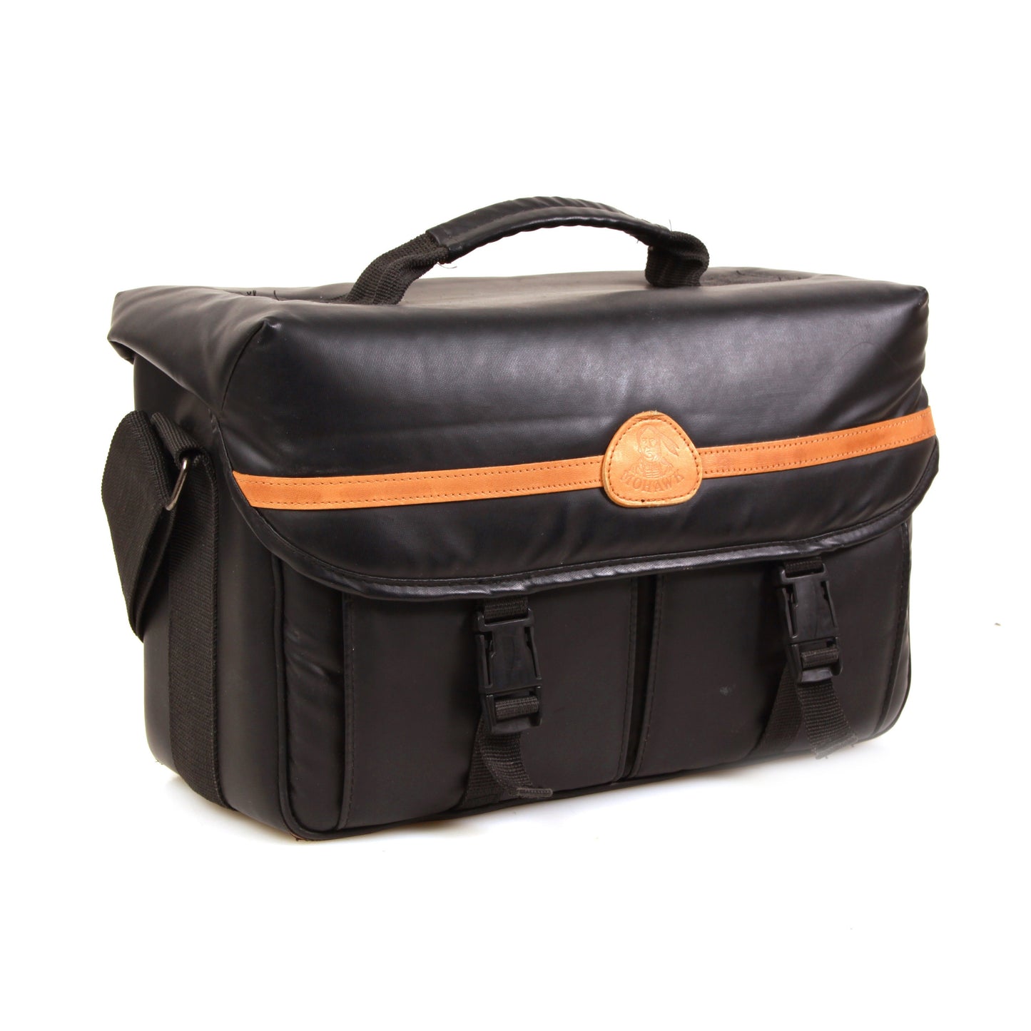 Mohak Black Leather Camera Outfit Bag Large