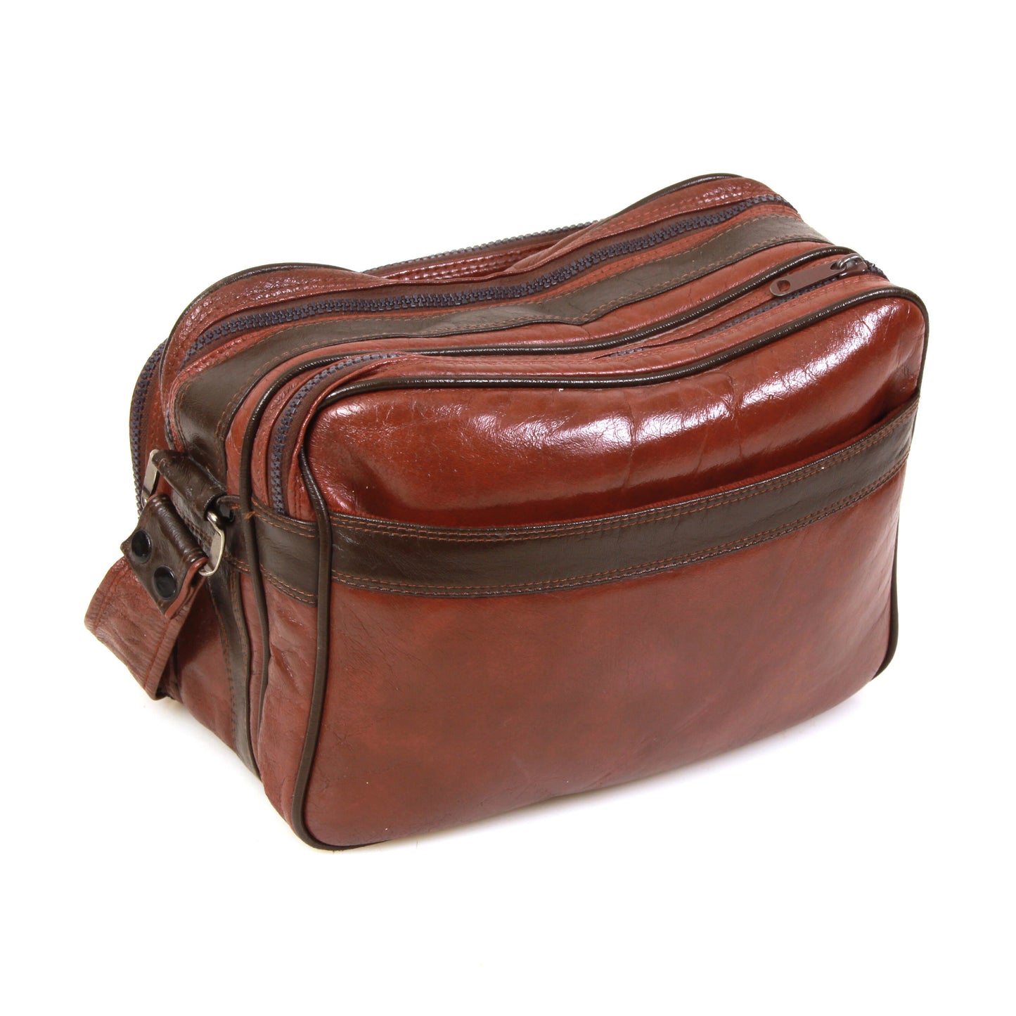 Vintage Brown Leather Padded Camera Case