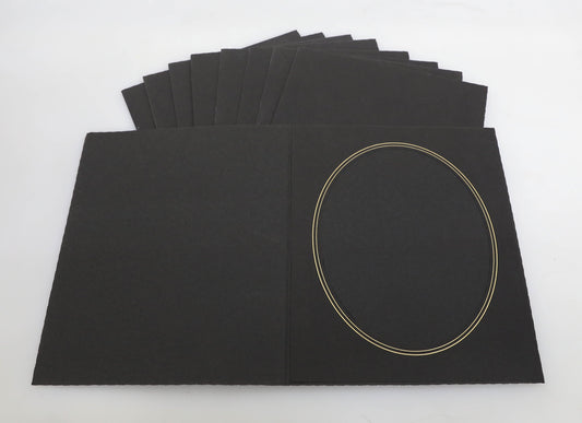 Black Photo Folder 8x10 Oval - LOT OF 11